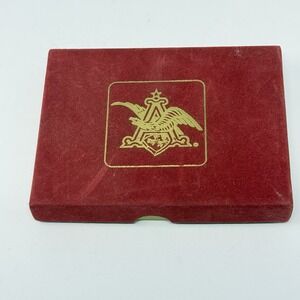 VTG Anheuser Busch Beer Collectible Playing Cards In Box Case W Eagle Emblem NEW